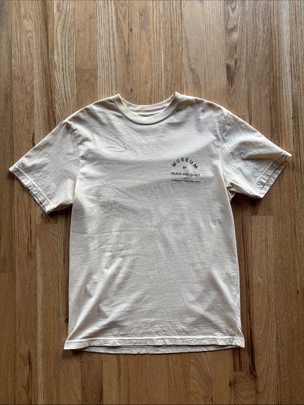 MOPQ Ecru Circle Logo Tee